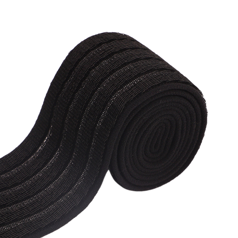Painéis elásticos de velcro preto de 7 cm
