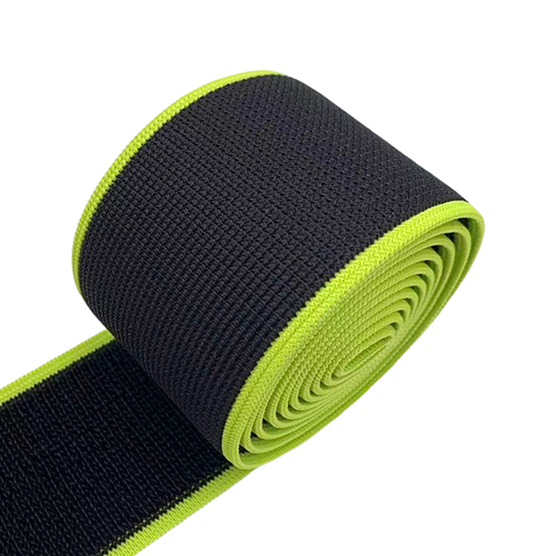 Laço elástico preto e verde de 5 cm